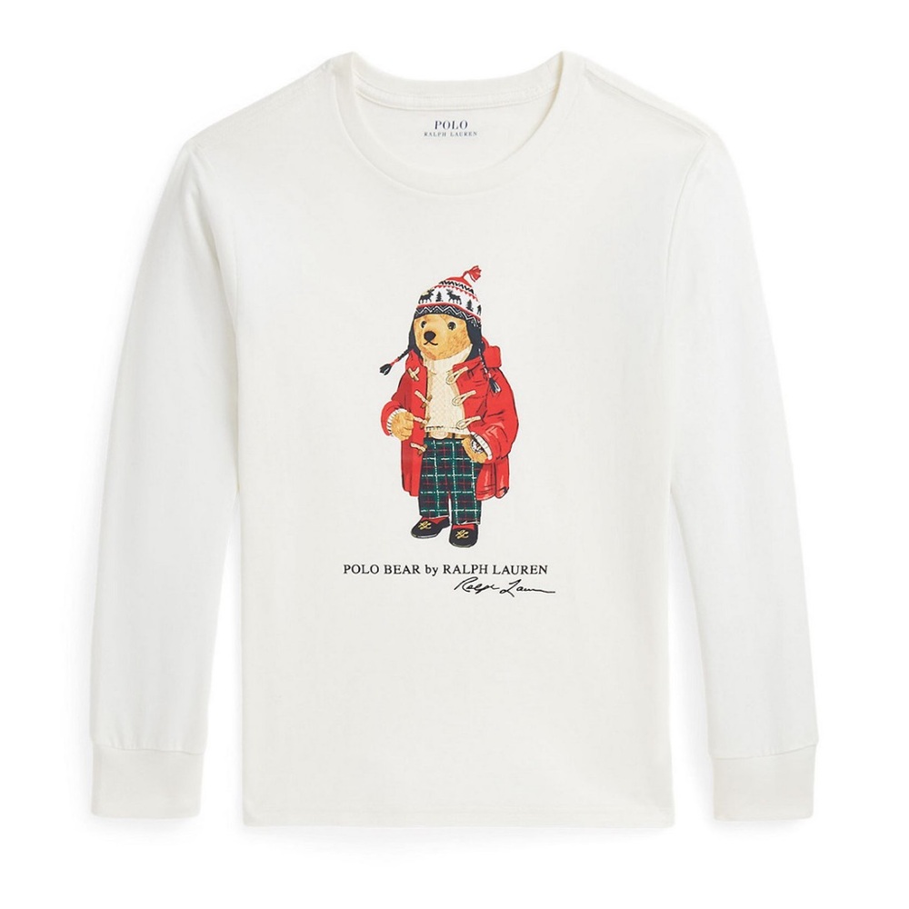 POLO RALPH LAUREN‎ Little Boys Polo Bear Fleece Sweatshirt, SIZE 7